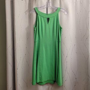 NY & Co Keyhole fit and flare green dress